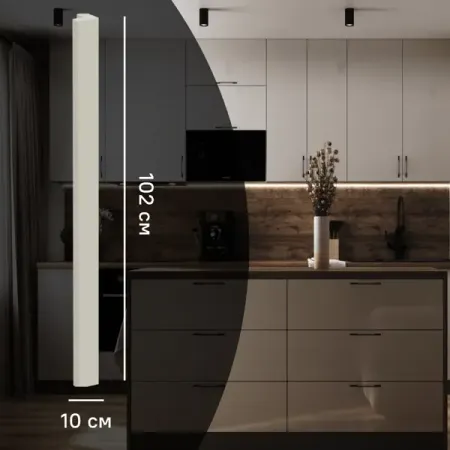 Фальшпанель для кухонного шкафа Аша 10x102 см KONSENSA ЛДСП цвет бежевый ручка для мебели в скандинавском стиле металлическая белая ированная квадратная круглая для кухонного шкафа комода