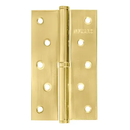 Петля карточная съемная Fuaro левая 125x75x2.5 мм сталь цвет золото петля универсальная fuaro 4bb 125x75x2 5 мм   латунь