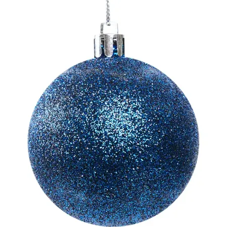 Набор новогодних шаров Christmas ø6 см пластик цвет синий 18 шт. елочных шаров новогодних чудес черное золото 4 шт 6 см пластик 7582542