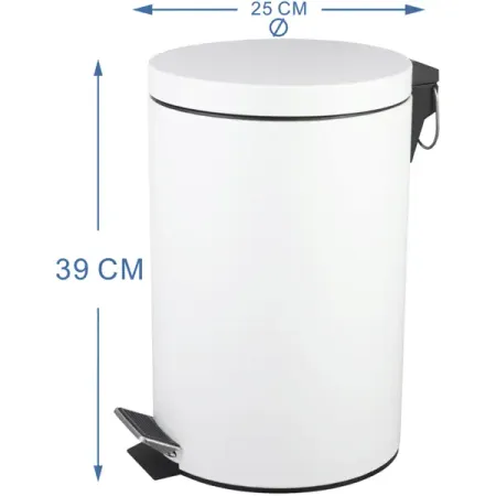 Бак для мусора в ванную комнату KONSENSA Терни 12 л сталь цвет белый контейнеры для еды stefanplast прозрачный контейнер для корма белый италия 7 л