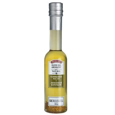 Масло оливковое Borges с лимоном 0,2 л стеклянная бутылка