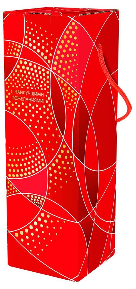 Коробка по подарок Стрекоза Под бутылку, 1500 г 1 шт в ассортименте