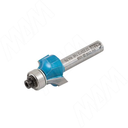 Фреза профильная с нижним подшипником D=22,2 H=12,7 S=8 Z=2 R1=4,76, подшипник 12,7 (C116-22-12S8)