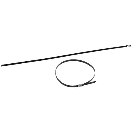 Стяжка кабельная ЭРА 400х4,6 мм с полимерным покрытием нержавеющая сталь черная (10 шт.) (NO-225-258)