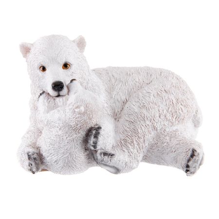 Декоративная новогодняя фигура Полиформ Двое мишек лежат 20х13 см