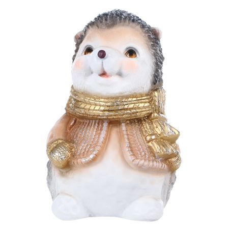 Декоративная новогодняя фигура Полиформ  Ёжик в шарфе 25 см