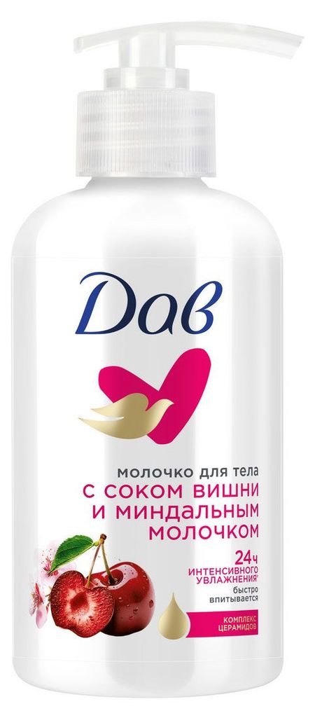 Молочко для тела Дав С соком вишни и миндальным молочком, 280 мл