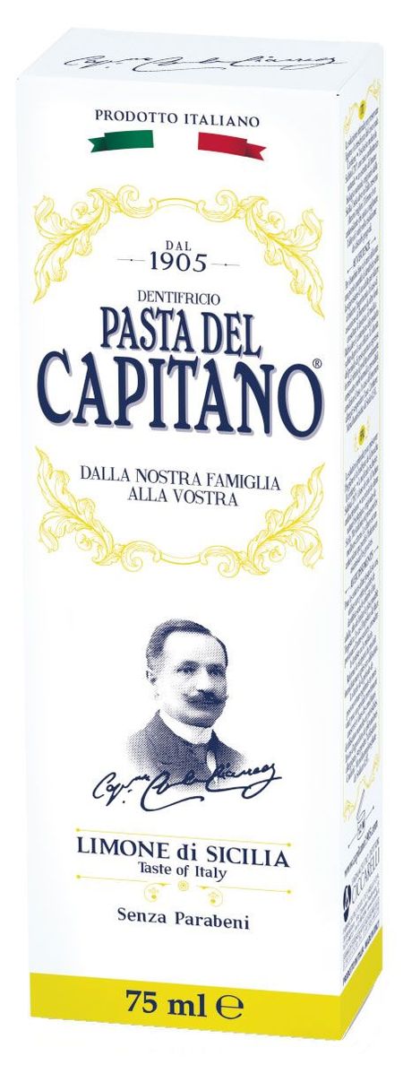 Зубная паста Pasta Del Capitano Лимон Италия, 75 мл