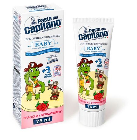 Зубная паста детская Pasta Del Capitano клубника Италия, 75 мл