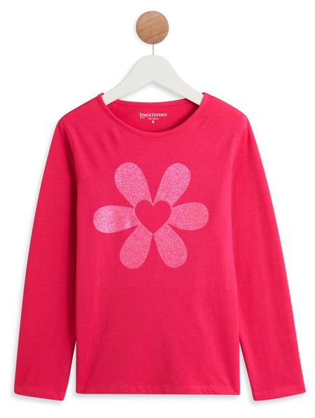 Футболка для девочки InExtenso с длинным рукавом розовая