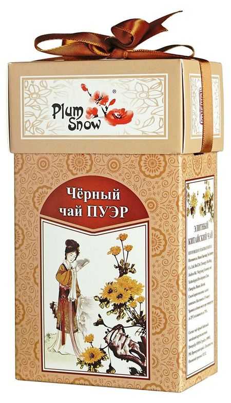 Чай черный Plum Snow Пуэр листовой Китай, 100 г