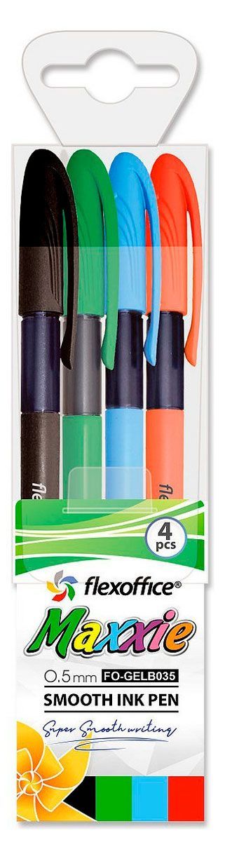 Набор шариковых ручек Flexoffice 0,5 мм, 4 шт
