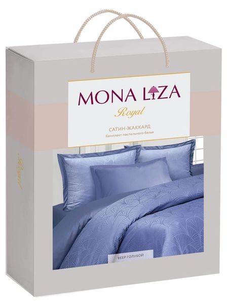 Комплект постельного белья Mona Liza Royal сатин жаккард голубой, 2-спальный