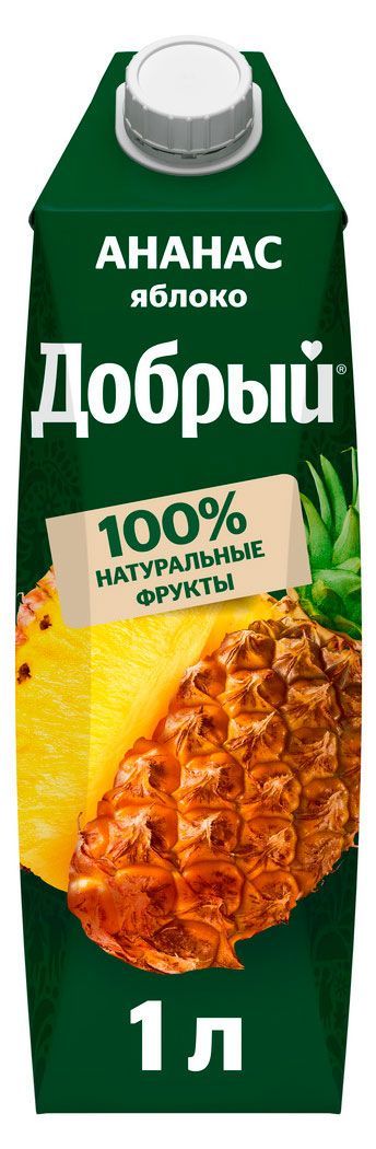 Нектар Добрый ананас яблоко, 1 л
