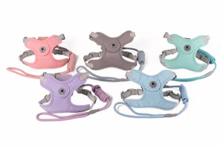 Ошейники, шлейки WOGY Шлейка-жилет для собак с круглым поводком (114 г)