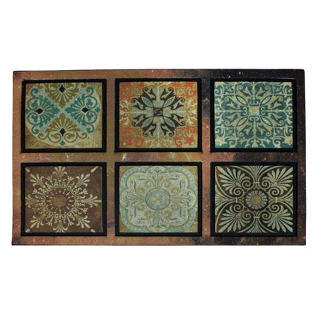 Коврик придверный противоскользящий Ланже 45х75 см влаговпитывающий серый