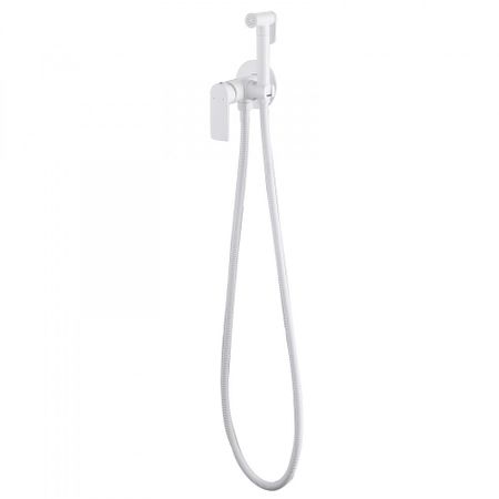 Смеситель с гигиеническим душем встраиваемый Abber Weiss Insel со скрытой частью в комплекте белый (AF8025W)