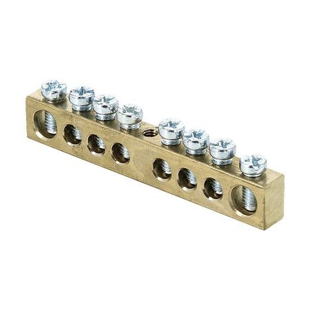 Шина нулевая на DIN-изоляторе EKF PROxima 6х9 мм 8 отверстий крепеж по центру (10 шт.) (sn0-63-08)