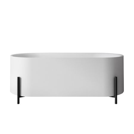 Ванна акриловая Abber 170х75 см отдельностоящая с ножками (AB9443)