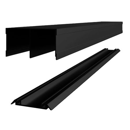 Комплект направляющих Elegant черный 80х1580 мм