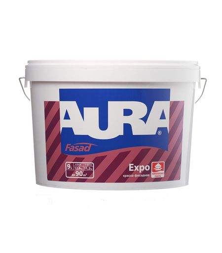 Краска фасадная Aura Fasad Expo акриловая база TR бесцветная 9 л краска акриловая художественная оранжевая 40мл луч