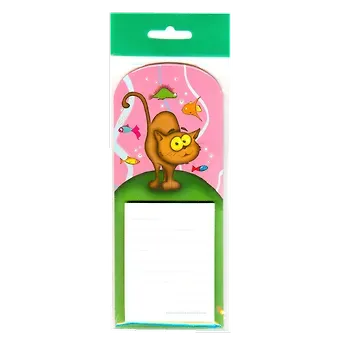 МИНИМАКС Ежедневник на магните 7,5*18см. Кот и рыбки в ассортименте