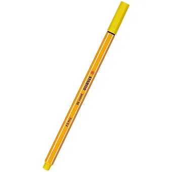 Ручка капиллярная Stabilo, Point, желтая 0,4 мм