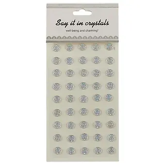 Стразы -полубусины прозрачные с переливом, диам 1 см, 45шт