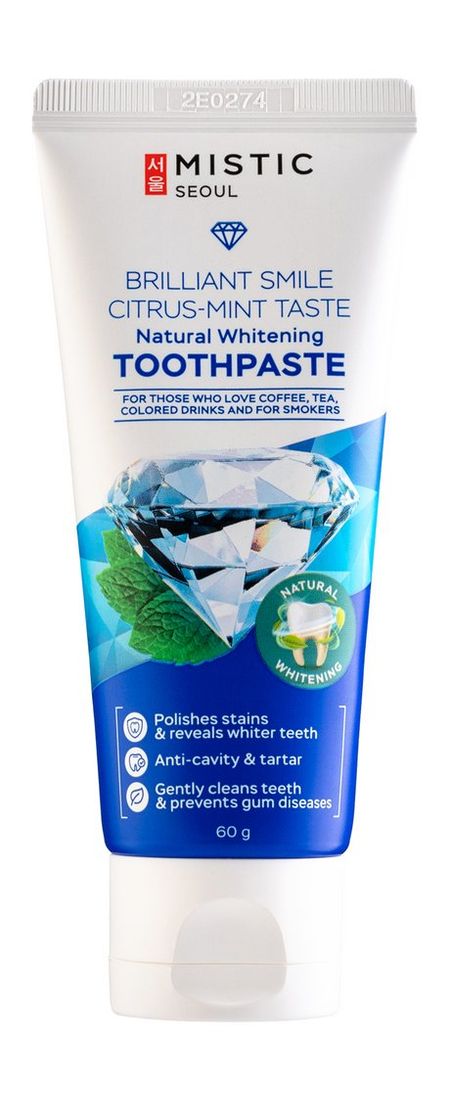 Mistic Brilliant Smile Citrus-Mint Taste Natural Whitening Toothpaste
