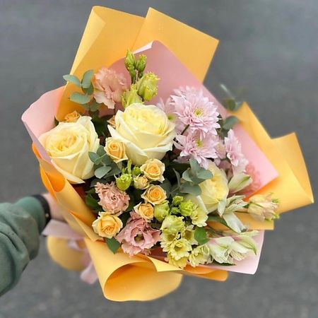 Букет живых цветов FLOWERTVER Букет с ароматными розами винтажные наклейки с розами tiamech