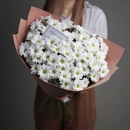 Букет живых цветов FLOWERTVER Ромашковые хризантемы