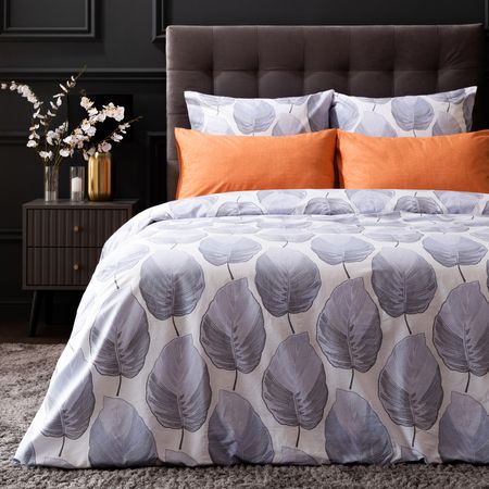 Постельное белье Modico Blue Orange/Модико (синие листья) искусственные синие шелковые листья для декора