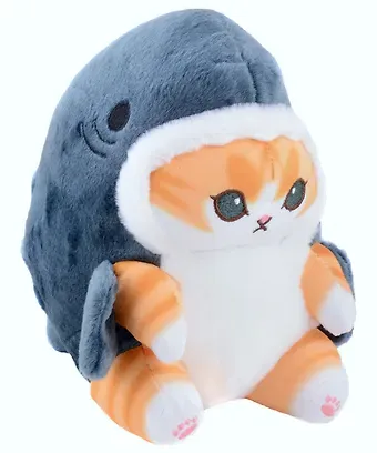 Мягкая игрушка Котик кигуруми (акула) (21 см) (12-0960-G24) Bookvalno