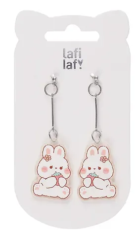 Сережки Kawaii Зайки (акрил) (12-00626-EA08) (Lafilaf)