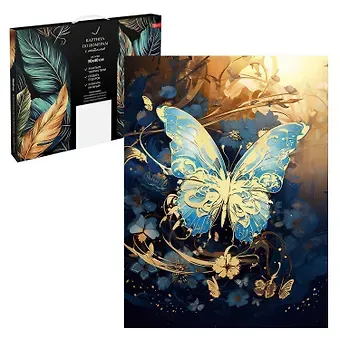 Картина по номерам с поталью 