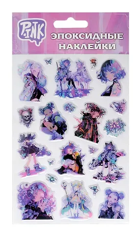 Наклейки эпоксидные 110х200 (Аниме-киберпанк)