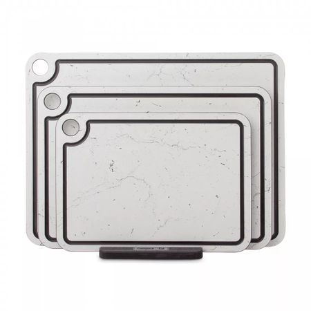 Набор из 3-х разделочных досок ComposeEat на подставке Мрамор бьянко