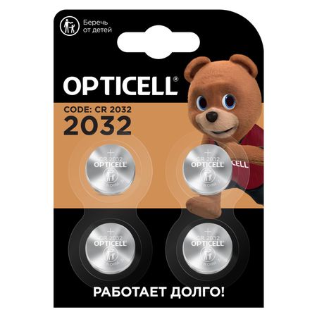 Батарейки Opticell Specialty 2032 4шт светодиодные глаза для хэллоуина cinessd yd 0817 2032