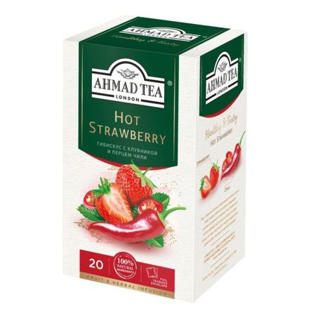 Чай Ahmad Tea травяной клубника чили 20х1,8 г