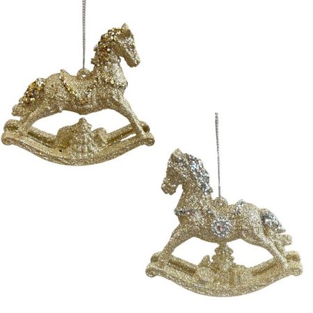 Игрушка ёлочная Kurt S. Adler лошадка-качалка 12 см