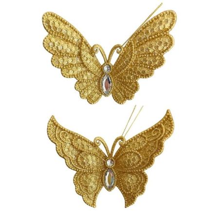 Игрушка ёлочная Kurt S. Adler бабочка 13 см