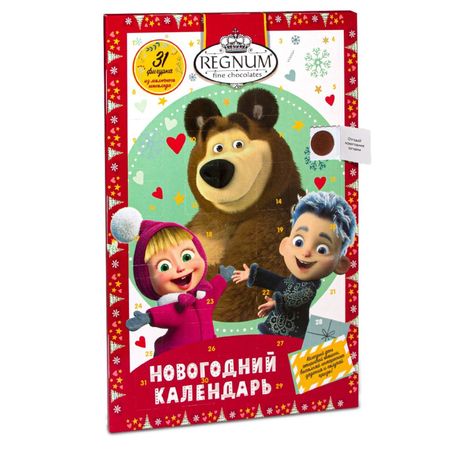 Календарь новогодний Сладкая Сказка маша и медведь 75 г