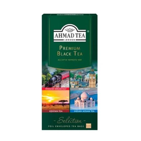 Чай чёрный Ahmad Tea ассорти 4 вкуса, 24 пакетика