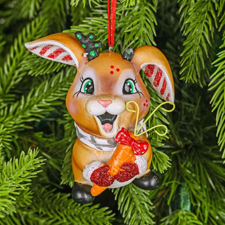 Игрушка ёлочная Kurt S. Adler в ассортименте белка, енот, заяц 10 см