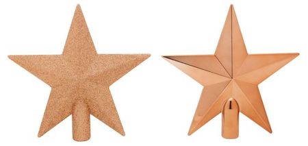 Верхушка для елки Actuel Звезда медная пластик 20 см, 1 шт в ассортименте