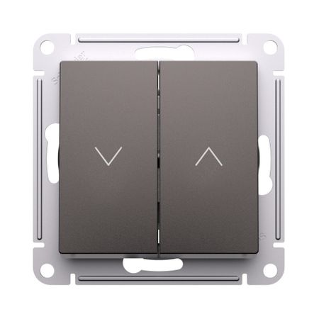 Кнопка управления жалюзи Systeme Electric AtlasDesign встраиваемая мокко (ATN000619)