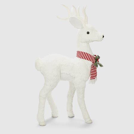 Декоративная фигура James arts олень с шарфом белый 61х30х100 см
