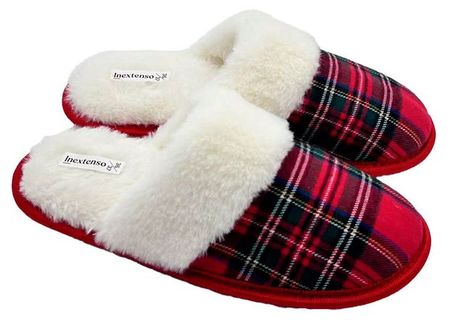 Тапочки женские новогодние InExtenso зимние красные, р 36-41 наталья игоревна котятова новогодние занималки раскраски с наклейками зимние игры