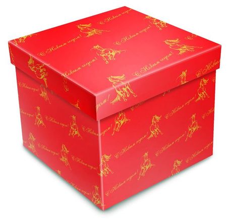 Коробка подарочная Miland Золотые лошадки 19х19х19 см, 1 шт