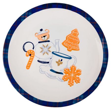 Блюдо Actuel Вокруг света Tea Time синие, 30 см декоративные элементы из акрила   12 яблоко и вишня 2 336 12 10шт hobby time упаковка